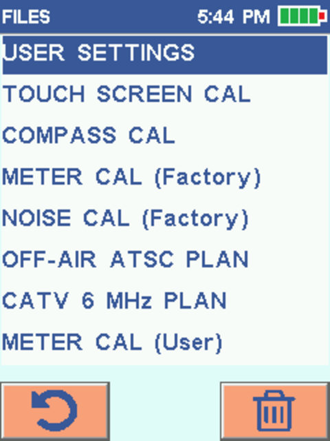 Meter Files Screen